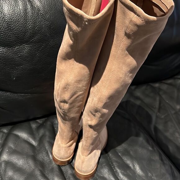 NEW Steve Madden vegan riding boots taupe 7.5 - Picture 4 of 7